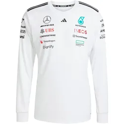 adidas Mercedes-AMG Petronas Formel 1 Team Fahrer Langarmshirt Herren JX5801 - white/black XXL