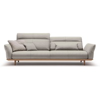 hülsta sofa 4-Sitzer hs.460, Sockel in Eiche, Füße Eiche natur, Breite 248 cm grau