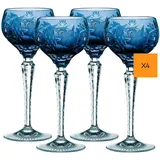 Nachtmann Weinglas mit Schliffdekoration, 230 ml, blau, Traube, 35951, Römerglas aus Bleikristall, spülmaschinenfest, Made in Germany