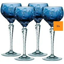 Nachtmann Weinglas mit Schliffdekoration, 230 ml, blau, Traube, 35951, Römerglas aus Bleikristall, spülmaschinenfest, Made in Germany