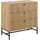 Actona Sideboard ACTONA GROUP Albany, Schwarz, Eiche, Metall, Eiche, furniert, 3 Schubladen, B: 80, 6 cm