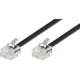 goobay 68530 Telefonkabel RJ11 Stecker auf RJ45 - Telefon-anschlusskabel, Rj11-rj45, Schwarz