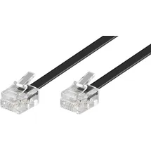 goobay 68530 Telefonkabel RJ11 Stecker auf RJ45 - Telefon-anschlusskabel, Rj11-rj45, Schwarz