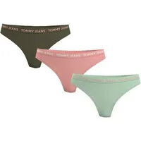 Tommy Hilfiger Underwear Slip 3P HIGH RISE THONG (Packung, 3er) mit Logo-Elastikbund bunt XL (42/44)