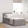 vidaXL Bett mit Stauraum und LED mit Kopfteil Taupe 90 x 190 cm Stoff
