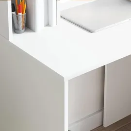 vidaXL Schreibtisch mit Regal Weiß 91 x 50 x 149 cm Holzwerkstoff