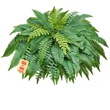 Vevor Künstlicher Farn 127cm, 596g Künstliche Pflanzen mit 96 Wedeln aus Kunststoff & Seidenstoff, UV-beständiger Artifizieller Boston Farn für Haus Garten Balkon Büro Dekoration, ohne Blumentopf