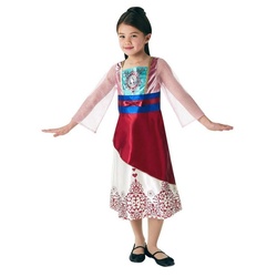 Rubie ́s Kostüm Disney Prinzessin Mulan Glitzer Kinderkostüm, Werde zur Disney Princess mit jeder Menge Glitter! rot 104