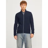 JACK & JONES »JJPANNEL KNIT ZIP CARDIGAN AW24«, blau