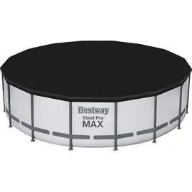 BESTWAY PVC-Abdeckplane schwarz Ø 493 cm