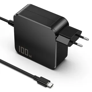 Jippofu 100W USB C Netzteil Kompatibel mit MacBook Pro 16 15 14 13 Zoll 2016-2023 MacBook Air 13" 2018-2020 iPad Pro Lenovo Hp Dell Surface Asus Acer Laptop Ladekabel Ladegerät Typ C Charger Adapter