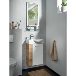 FACKELMANN Waschbeckenunterschrank »SBC«, Badmöbel für Gäste-WC, Breite ca. 45 cm FACKELMANN Ast-Eiche/Weiß/Blende Ast-Eiche