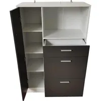 Hti-Living HTI-Living, Regal, Küchenschrank Weiss-Grau Blanca L (B, H)