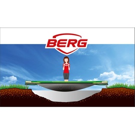 Berg Toys BERG Trampolin InGround rund 380 cm grün mit Sicherheitsnetz Comfort