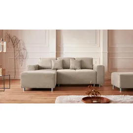Home Affaire Eckcouch Mikrofaser 2-Sitzer Beige