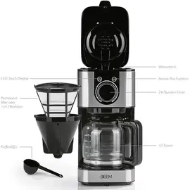 BEEM Fresh Aroma Filterkaffeemaschine Glaskanne schwarz
