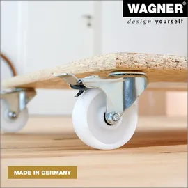 Wagner System GmbH WAGNER Transporthilfe OSB BIG 18 mm - 59 x 49 x 11 cm, Rollen Ø 75 mm, Feststeller, Tragkraft 250 kg - 20135401