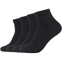 s.Oliver 4er Pack Quarter Socken Schwarz 39-42