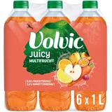 Volvic Juicy Multifrucht – Aus Multifrucht- und Karottensaftkonzentraten – Nur natürliche Aromen – 6 x 1 l