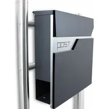 BITUXX Design Standbriefkasten 16770 Graphit inkl. Zeitungsfach
