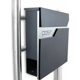 BITUXX Design Standbriefkasten 16770 Graphit inkl. Zeitungsfach