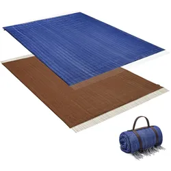 KINGCAMP Camping Decke Merida Picknick Strand Park Decke Wasserdicht Wolle-Optik Farbe: cappuccino