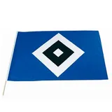 VertriebsArena GmbH Fahne HSV Fahne 'Raute' mit Stock 30x45 blau