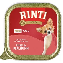 Rinti Gold Mini Rind & Perlhuhn 16 x 100 g