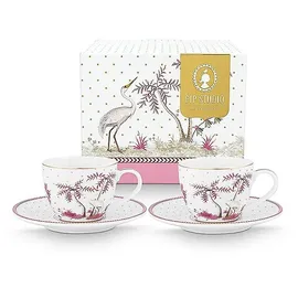 Pip Studio Espressotasse mit Untertasse 0,12 l Weiß 2 St.