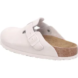 Birkenstock Boston Suede Holzschuhe Antique White 38