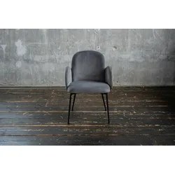 KAWOLA Stuhl DEON Esszimmerstuhl Velvet grau