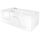 AcquaVapore Whirlpool-Badewanne Seniorenwanne Whirlpool mit Tür S17-WP-R 75x150cm ohne Armatur, (1-tlg) weiß