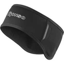 Stirnband GONSO "Thermo Stirnband", Herren, Gr. M, schwarz, Kunstfaser, Mützen, Atmungsaktiv, hohes Wärmeisolationsvermögen