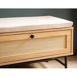 Wohnling Schuhbank 100 x 60 x 38 cm braun / Eiche