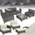 Tectake Polyrattan Lounge-Set grau 403835