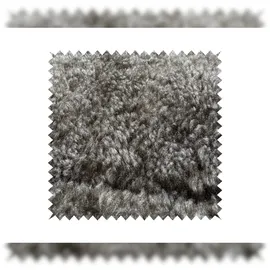 KAWOLA Relaxsessel SILVA Drehsessel Schaffell hellgrau mit Hocker