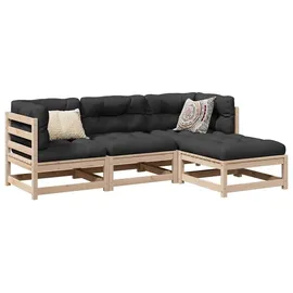 vidaXL Garten-Lounge-Set 4-tlg. braun