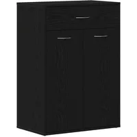 VidaXL Schuhschrank Schwarz Eiche 60x35x84 cm Holzwerkstoff