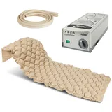 PULOX ADM-130 - Wechseldruckauflage mit Pumpe - Geräuscharm (20 db) und belastbar bis 130 kg Beige