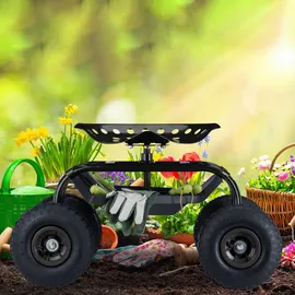 Relaxdays Rollsitz für Garten