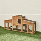 sweeek - angora Holzstall für Kaninchen und Nagetiere,