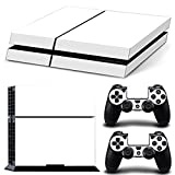 DOTBUY PS4 Skin Aufkleber Sticker Design Folie schützende Haut Schale für Sony Playstation 4 Konsole und 2 Dualshock Controller (All White)