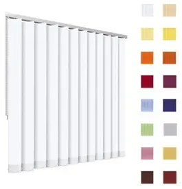 Lamellenvorhang, Lamellen, Vertikallamellen, auf Mass gefertigt, weiss