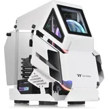 Thermaltake AH T200 Snow | Micro-ATX-PC-Gehäuse | 2 x gehärtetes 3mm Glasseitenteil | Helikopter-Design | weiß