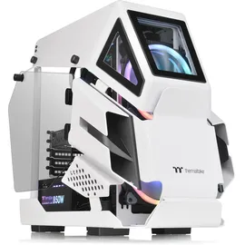 Thermaltake AH T200 Snow | Micro-ATX-PC-Gehäuse | 2 x gehärtetes 3mm Glasseitenteil | Helikopter-Design | weiß