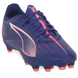 Puma Ultra 5 Play FG/AG Soccer Shoe, Lapis Lazuli White-Sunset Glow, 40