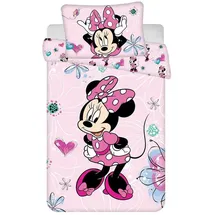 Jerry Fabrics Kinderbettwäsche Minnie Mouse Renforcé, 2 teilig bunt