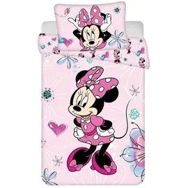 Jerry Fabrics Kinderbettwäsche Minnie Mouse Renforcé, 2 teilig bunt
