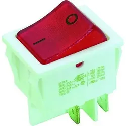 Einbau-Ausschalter 2p 16A Wippe rt Kontrolle