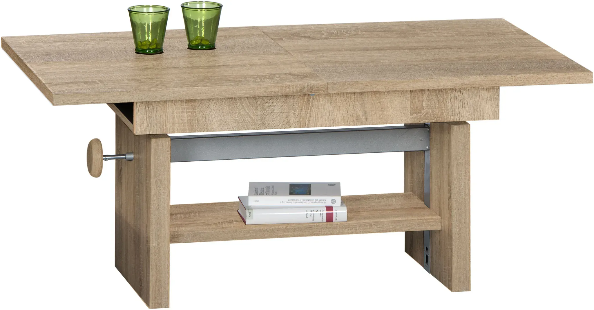 Couchtisch STOLKOM "Event höhenverstellbar, ausziehbar, BxHxT 110-150x48-63x65 cm", sonoma eiche dekor, sonoma eiche dekor, sonoma eiche dekor, H:48cm, Tische, Couchtisch, Höhenverstellbar mit Liftmechanik und ausziehbar in 3 Farbausführungen